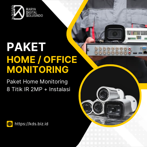 Paket CCTV XIAOHUA Analog 8 Titik IR 2MP+ Instalasi