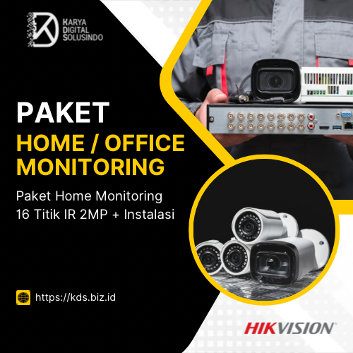 Paket CCTV HIKVISION Analog 16 Titik 2MP + Instalasi